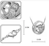 탑 클래스 사랑하는 심장 크리스탈 목걸이 사랑과 반지 펜던트 목걸이 쥬얼리 패션 오스트리아 크리스탈 목걸이 파티 웨딩 쥬얼리
