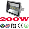 Hot Ultrabright Silver 200W Led Flood Light IP65 Étanche AC85-265V 21000LM COB power Mur extérieur Led Projecteurs Blanc froid / Blanc chaud