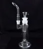 Sheldon Black Glass bong Six Shooter bubbler smoking water pipe with Removable Mouth Piece Bent Neck Arm Tree Downstem