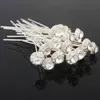 2016 Fashion Jewelry Clear Crystal Hair Pins Rhinestone Diamante Wedding Prom da sposa clip di capelli Shippin libero DHL