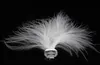 White Feather Wedding Hair Pins Bridesmaid Small U Hairpins Girl Hairbands Clips for Prom Party Bridal Accessories 2015 with Rhinestone