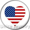 AD1301135 12/18 / 20mm Snap na Charms dla bransoletki Naszyjnik Gorąca Sprzedaż DIY Ustalenia Szkło Snap Przyciski Biżuteria Love USA Design Noosa