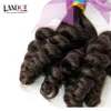 Grade 8a Obehandlat Peruvian Aunty Funmi Curly Virgin Human Hair Weave Bundles Romance Sprial Bouncy Egg Curls Naturlig färg kan blekmedel / färgämne