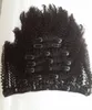 Eurasian afro kinky curl clip em extensões para cabelo afro-americano 7pcs/set 120g/pcs G-EASY hair curly clip ins
