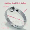 4.7Inch Stainless Steel Metal Neck Collar Slave Cosplay Fetish Bondage Sex Toys Adult Games