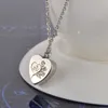 Ciondolo commemorativo in acciaio inossidabile Lily sempre nel mio cuore, collana di gioielli cremazione di medaglioni con sacchetto regalo e catena274g