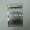 7.5x12cm (3.0 * 4.7 ") Golden / Clear Self Seal Zipper Plastikowa Opakowanie Detal Pack Bag Zipper Lock Packaging Bag Pakunek z otworem