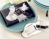 100PCS Stainless Steel Airplane Luggage Tag Bridal Shower Wedding Favors,Party Favors Travel Luggage Tags Wedding Return Gifts, party gifts