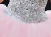Платья 2015 Розовые платья Quinceanera Ball Plowers Delateart с тюлем из бисера сладких 16 дебютантских платьев 15 лет.