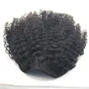 Krótki wysoki kucyk Ludzki włosy Nieprzetworzone Brazylijski Dziewiczy Włosy Kinky Kręcone Ponytail Rozszerzenia 120g Afro Puff Ponytail dla Czarnych Kobiet