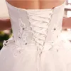 New Arrivals Fantastic Beatiful Sleeveless Elegant Sweet Princess Appliques/Beads Lace up Wrapped Chest Ball Gown Wedding Dresses