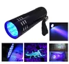 2015 Yeni Mini AlumMinum UV ULTRA VIOLET 9 LED FLASHLIGHT BLACKLIGHT Torch Işık Lambası