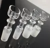 4mm kalınlığında 14mm Erkek 18 MM Kadın Domeless Düz üst Duman Çivi su borusu bongs için termal kuvars banger