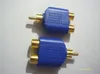 100 pcs banhado a ouro RCA AV áudio Y splitter Plug Adapter 1 macho para 2 feminino