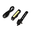 방수 혜성 USB 충전식 자전거 헤드 라이트 높은 밝기 레드 LED 100 루멘 전면 / 후면 자전거 안전 라이트 팩