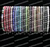 2017 22 kleuren 2 lengths kleurrijke lente 1-rij strass kristal armbanden verzilverd tennis hot verkoop mode-sieraden