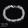 Free Shipping with tracking number Top Sale 925 Silver Bracelet Faucet Syndiotactic Bracelet Silver Jewelry 10Pcs/lot cheap 1602