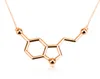 30pcs Simple Molecole Necklace Formula chimica Formula 5-HT Nemmone Molecular Struttura Molecolare Collana DNA Nurse gioielli per donne uomini