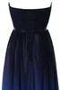 Fashion Gradient Ombre Prom Klänningar Sweetheart Black Blue Chiffon Nya Kvinnor Kväll Formell Klänning 2020 Lång Party Dress Red Carpet