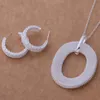 Gemengde mode -sieraden set 925 zilveren ketting oorbellen voor vrouwen om zijn vriendin / vrouw geschenken te sturen gratis verzending 9set / lot 1466