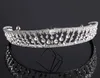 Tresse cristal strass bandeau de mariée coiffures de mariée deux rangées accessoire de cheveux de bal cravate dos style super star