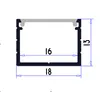 Kostenloser Versand Hohe Qualität Heißer Verkauf Artikel 40 mt/los, 2 mt/teile LED Aluminium Profil Mit Endkappen Montage Clips