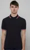 Polo da uomo tinta unita ricamo a foglia polo da uomo London Brit polo moda classica casual maglietta bianca nera S-XXL