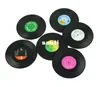 6 stks / set Home Table Cup Mat Creative Decor Koffie Drinken Placemat Spinning Retro Vinyl CD Record Drinks Coasters XB1