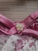 Jolies jarretelles de mariage faites sur commande en ventes 2015 avec brillant perle et jolies jarretières de mariée en dentelle Ivoire Bowknot rose foncé