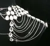 Collier de perles de strass de mariage + boucles d'oreilles ensembles de bijoux de mariée de mariage accessoires de mariage robe de demoiselle d'honneur approvisionnement de fête de cheveux HT034