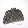 Borsa da sera elegante per gioielli Borsa da sposa in cristallo Pochette da sposa Borsa a tracolla da banchetto scintillante con strass pieno di strass