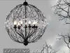 Lampada Nordica Creative Iron Cioncant Lights E14 Lampada di ferro con lampadario a pendente a cristallo a casa leggera per casa