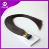 Brasilianskt hår keratin i tips rakt förkortade mänskliga hårförlängningar 20 tum 1Gramstrand 9 färger3468795