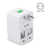 شحنات الجدار الدولية محول السفر العالمي سد Universal Socket Eu Eu eL in in One World Wide Plug Pluct Home Wall مع حزمة البيع بالتجزئة