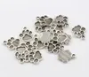 250Pcs Antique Silver Paw Print Charms Pendants For Jewelry Making Bracelet Necklace DIY Accessories 12*15mm