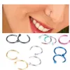 Stainless Steel Nose Hoop Rings earring larbret eyebrow stud body jewelry piercing mix color 100pcs