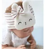 Dropshipping 2017 new children Cotton Striped rabbit hair wide hair baby hair headdress with a baby