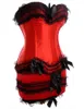 MOONIGHT Nieuwe Hot Sales Sexy Plastic Uitgebeend Lace up Lingerie Gothic Corset BustierMini Rok plus size SML XL2XL3XL4XL5XL6XL