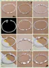 Mix 12 stijlen 50 stks / partij Mannen / jongens 925 Sterling zilveren kettingen Armband kerstcadeau