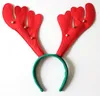 Antler Shape Christmas Antler Hair Band för barn och tjejer, röd baby party huvudband med sex små klockor, högkvalitativt hår tillbehör,