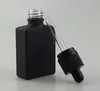 30 ml E Liquid Glass Droper Bottle Flat Square E Juice Bottle Rectangle Essential Oil med Pure Glass Droper f￶r elektronisk cigarr2936