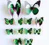 La simulación 3D decoración de mariposas pegatinas de pared de PVC imán de nevera 12 trajes para exteriores/jardín/balcón