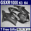 All Matt Black Fairing Kit für Suzuki GSXR1000 2003 2004 K3 Marke New Body Kit GSXR 1000 03 04 Kostenlose Windschutzscheibe