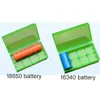 Tragbare Tragetasche 18650 Batteriegehäuse Aufbewahrungsbox aus Acryl Bunte Kunststoff-Sicherheitsbox für 18650-Batterie und 16340-Batterie (6 Farben)