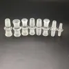 Hookahs 18mm to 14mm Male Glass Reducer Adapter Frosted Borosilicate Hookahs Drop Down Extender Clear