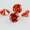 3A kleiner orange-roter CZ-Stein, 0815 mm, rund, gut geschliffen, im Labor hergestellter, loser Kubikzirkonia-Edelstein, 1000 Stück, Los5005291