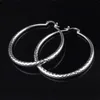 Fashion Pretty Explosion models in Europe and America Fashion Shine Rhombic Circle 925 Silver Earrings silver earrings 1200