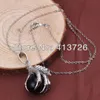 Cały 20pc klasyczny srebrny łańcuch splatany mieszany kamienny smok dragon okrągłe koraliki wisiork naszyjnik biżuteria 2539229