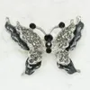 12st / lot grossist färgglad kristall rhinestone emaljing fjäril mode kostym stift brosch c344