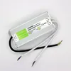 60W Waterproof Outdoor LED Power Supply Driver 90-267V AC to 12V 24V DC Transformer IP67 for LED Module and Strip